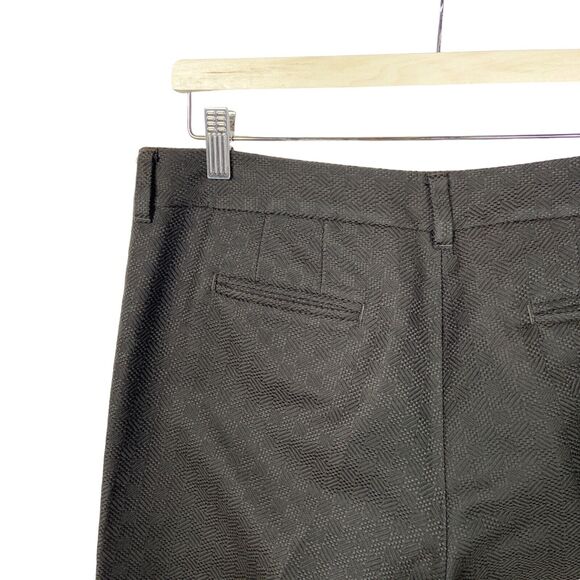 S' MaxMara Womens Dress Pants Brown Pattern Tweed Straight Pleated Trouser - Picture 6 of 9
